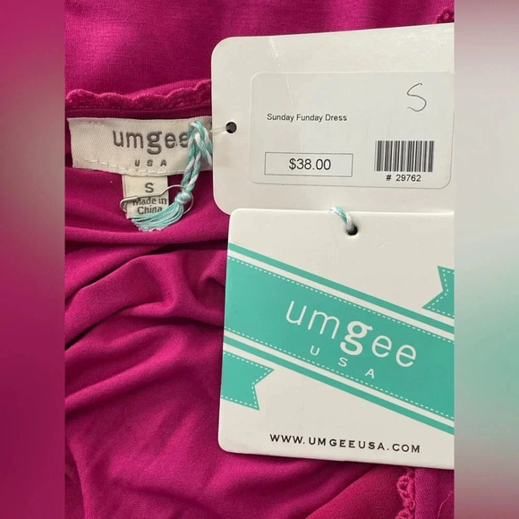 Umgee USA Sunday Funday Dress‎ Color Fuchsia - Picture 3 of 4